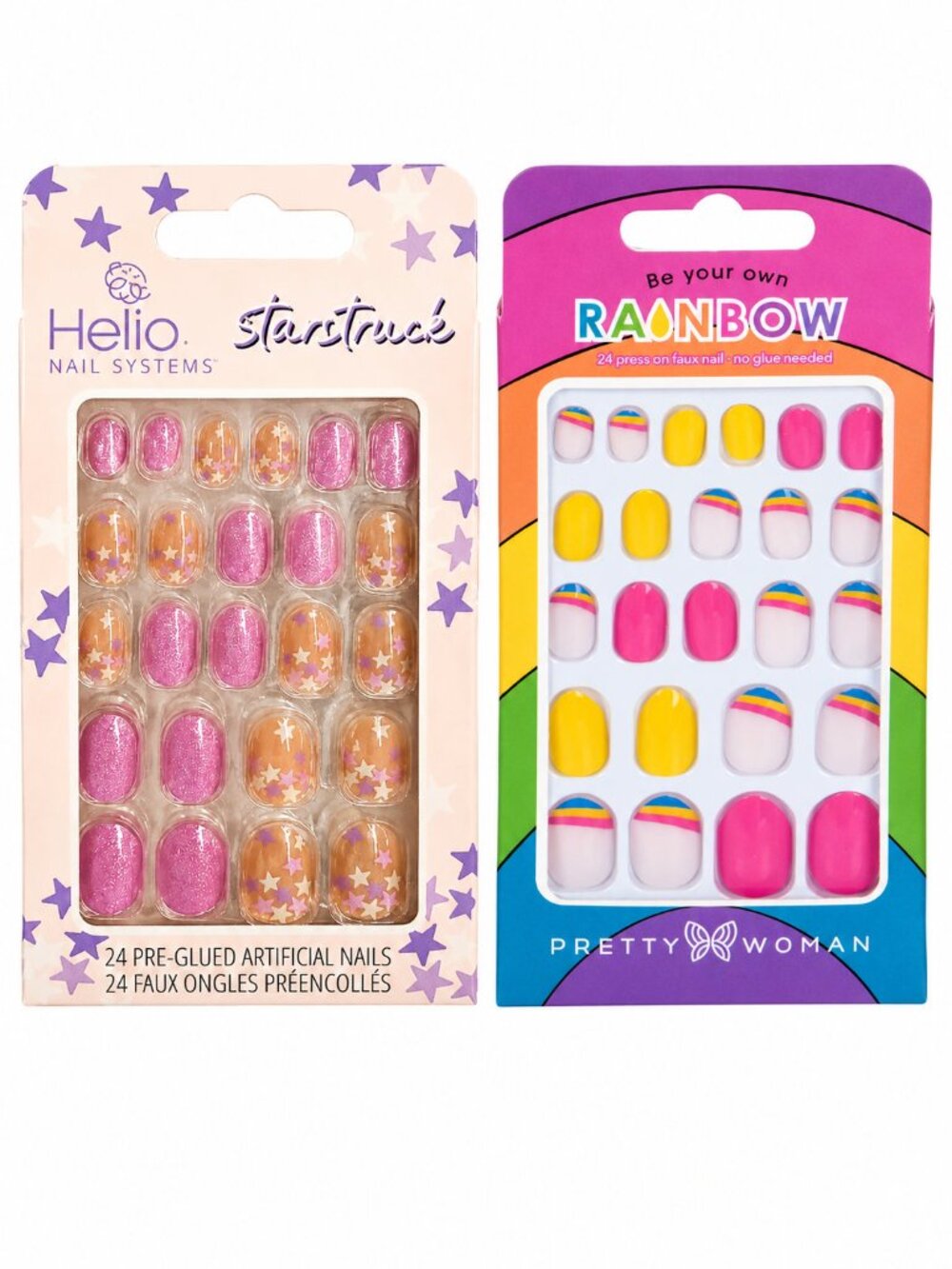 Helios Starstruck &Be Your Own Rainbow Press On Nail Bundle
